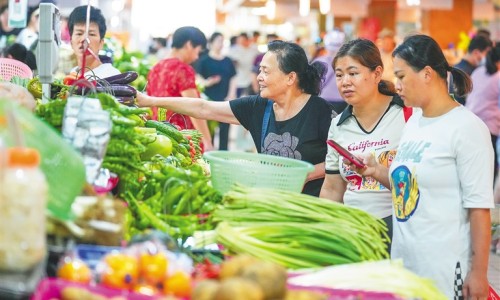 海口市场食品蔬菜供应充足价格稳定
