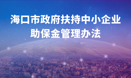 海口市政府扶持小微企业助保金管理办法