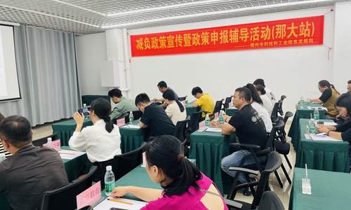 那大镇减负政策宣传暨政策申报辅导活动顺利开展